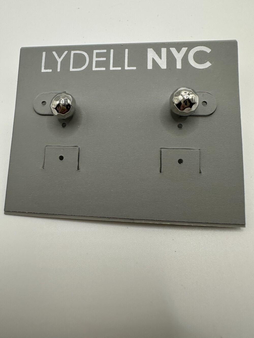 NWT LYDELL NYC Silver Tone Round Ball Stud Earrings